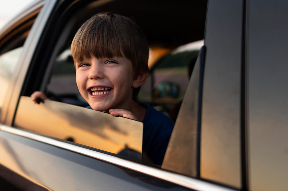 Opções de carros para locação e dicas para aventuras na estrada 3 carro crianca